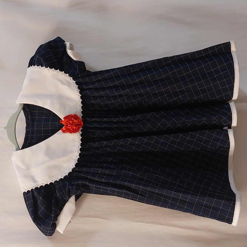 Piccolo Vintage Sailor Pleated Dress. Blue/white 2T
